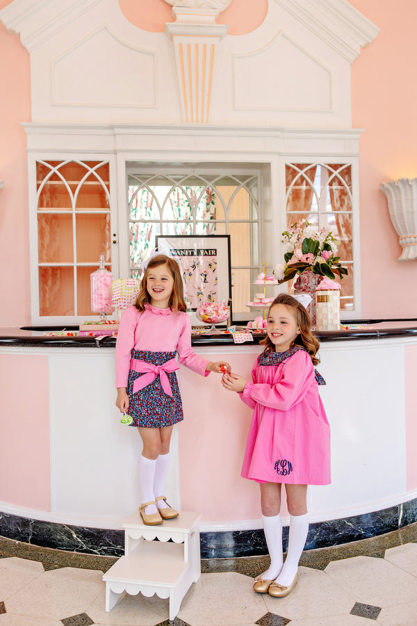 Reece Ruffle Top Hamptons Hot Pink