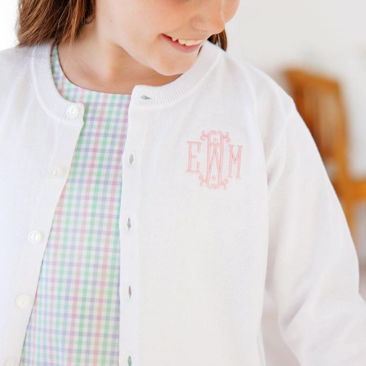 Cambridge Cardigan - Worth Avenue White with Pearlized Buttons