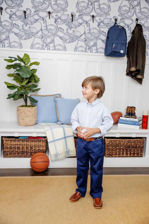 Prep School Pants Nantucket Navy with Richmond Red Stork