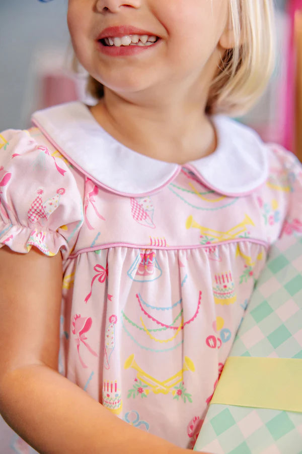 Holly Day Dress - Golden Birthday/Worth Avenue White/Pier Party Pink