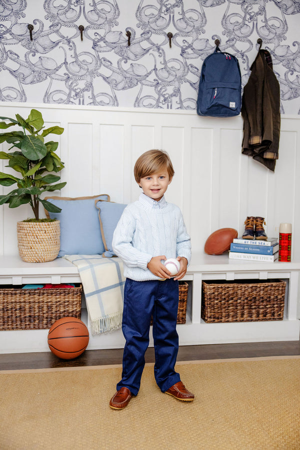 Prep School Pants Nantucket Navy with Richmond Red Stork