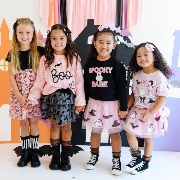 Boo Bat Halloween Knit Sweater