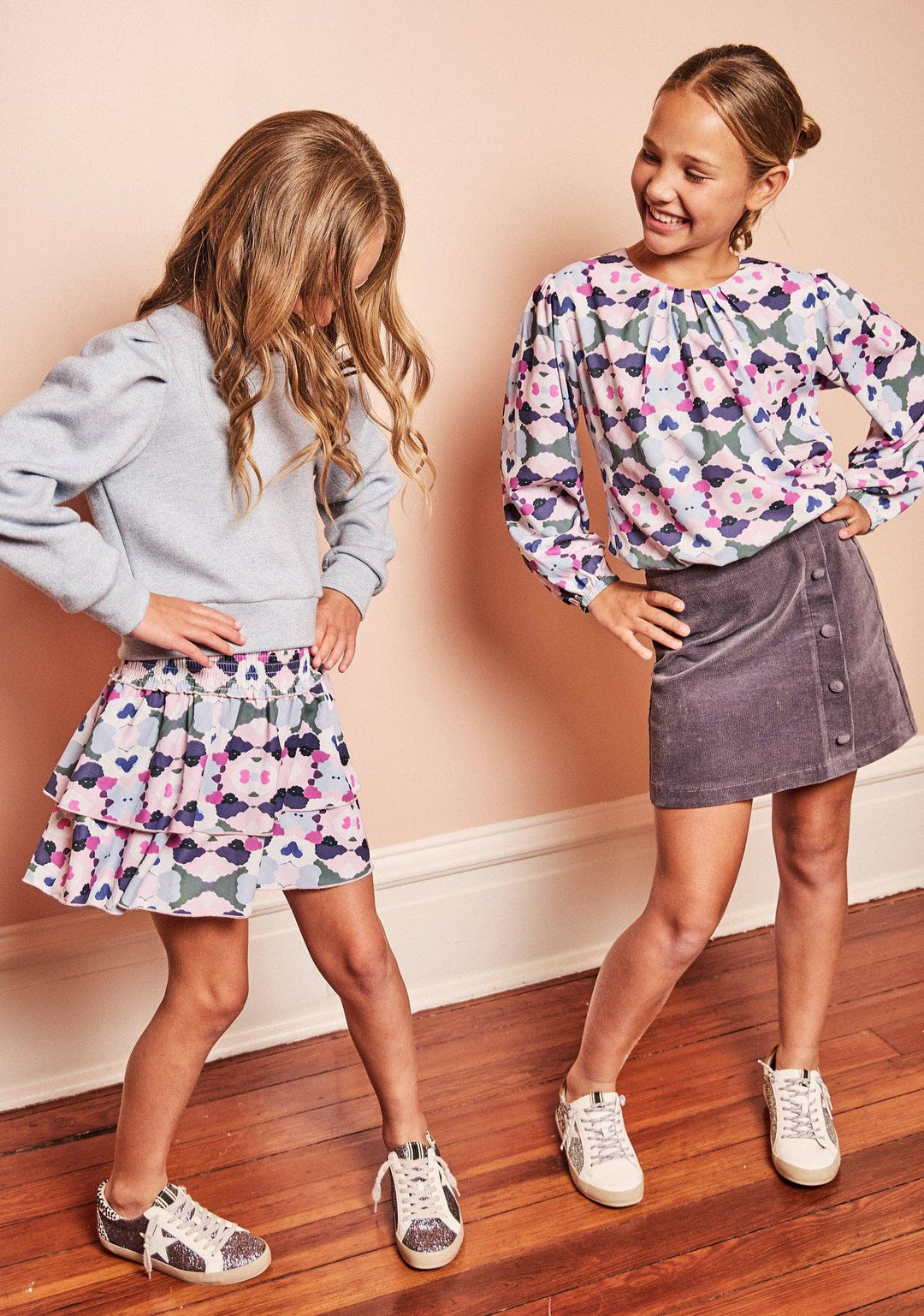 Wren Top - Magenta Ink Blot