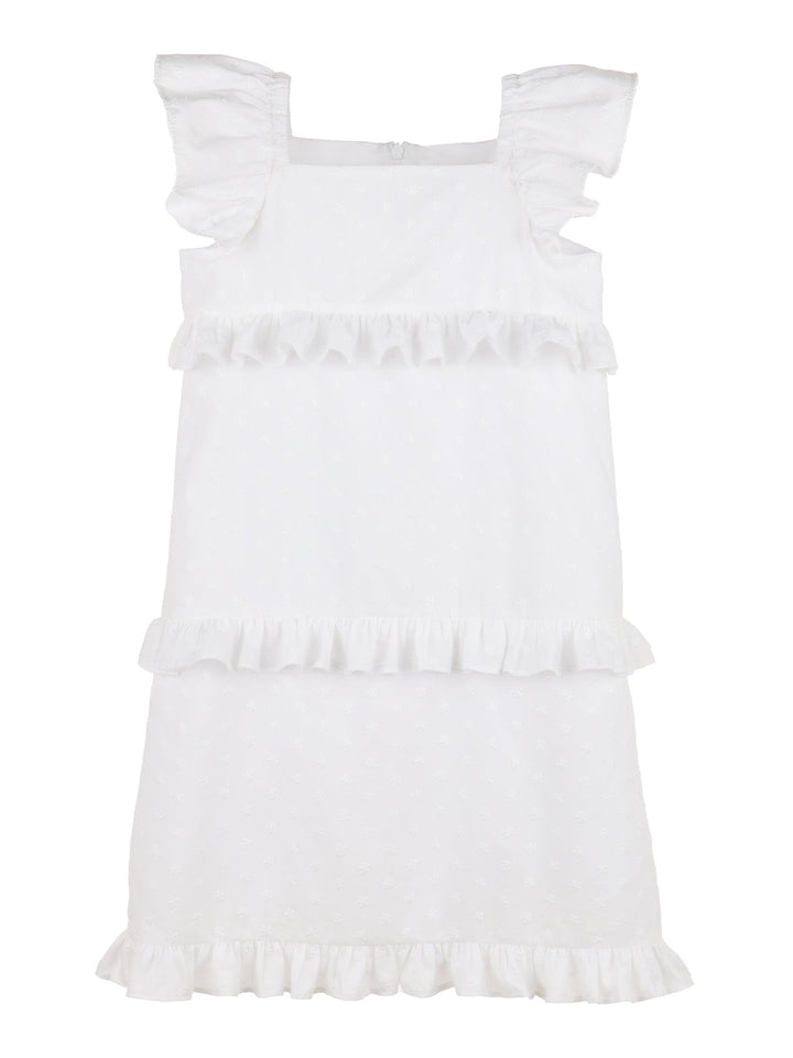 White Ruffle Dress