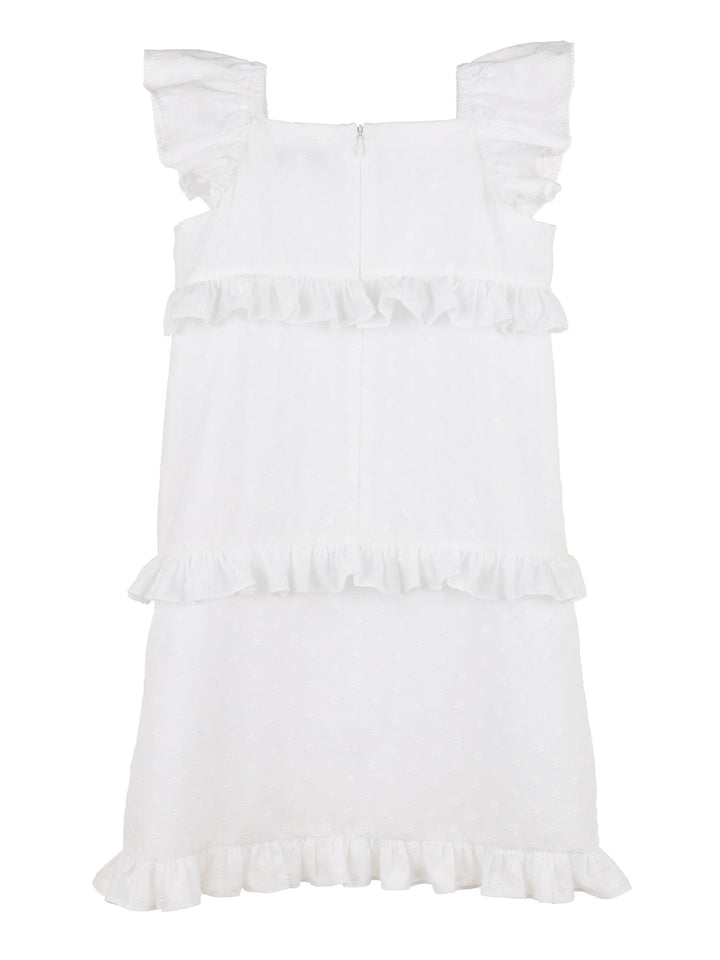 White Ruffle Dress