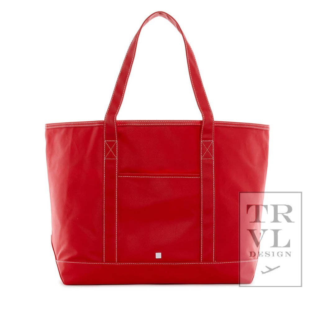 Maxi Tote - Coated Canvas Large Red