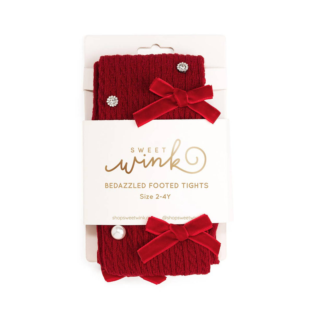 Ruby Red Bedazzled Tights