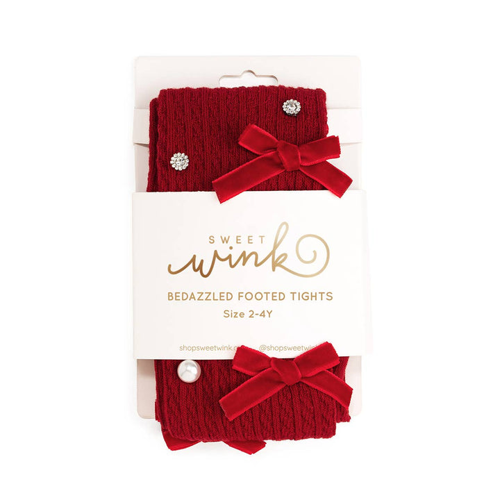 Ruby Red Bedazzled Tights