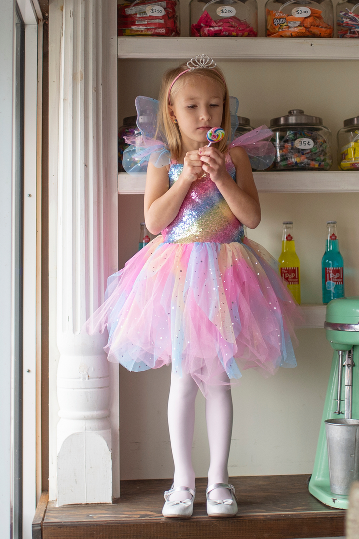 Rainbow Fairy Dress w/ Wings