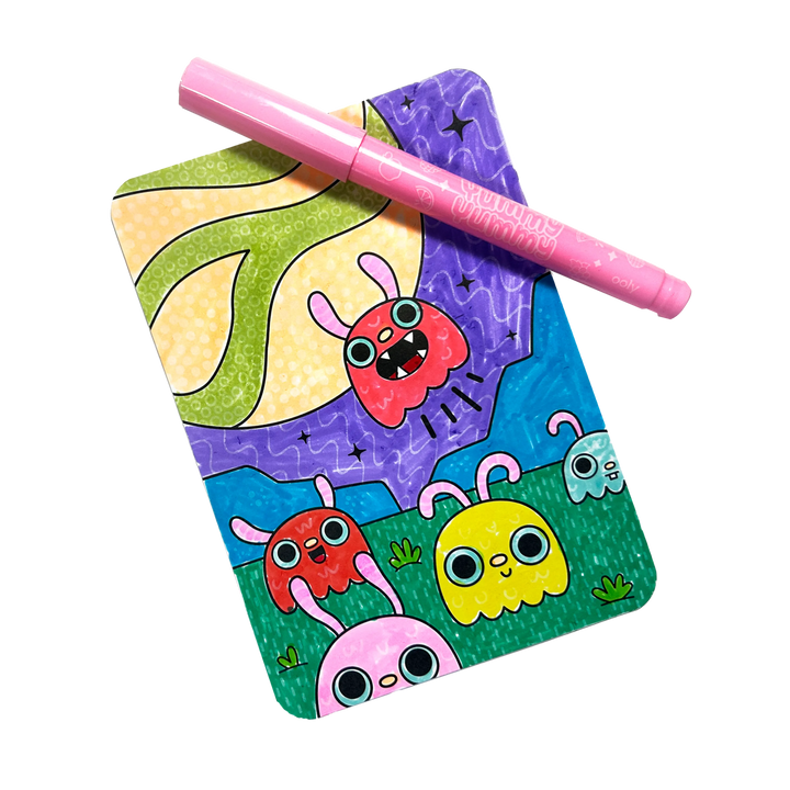 Undercover Art: Hidden Pattern Coloring Activity - Monster A