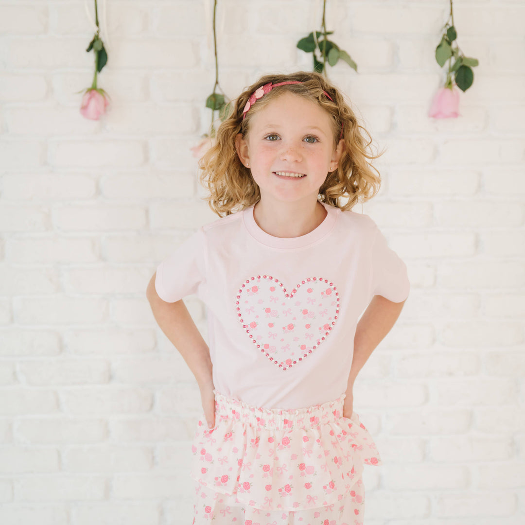 Pink Sparkle Hearts Valentine&