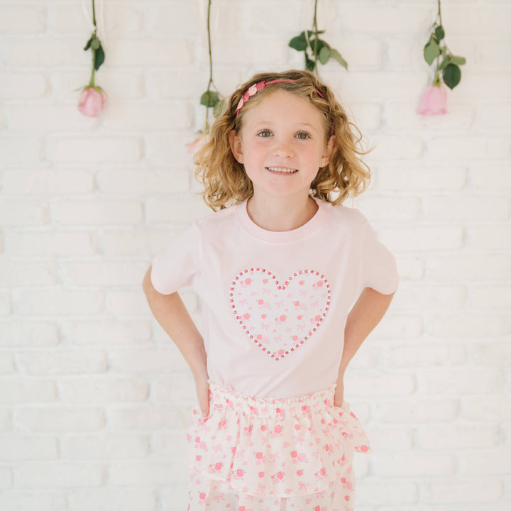 Pink Sparkle Hearts Valentine&