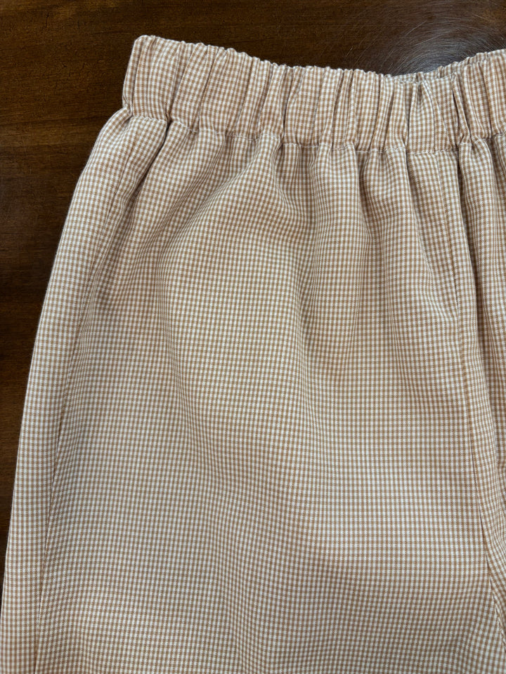Turkey Boys Khaki Gingham Pants