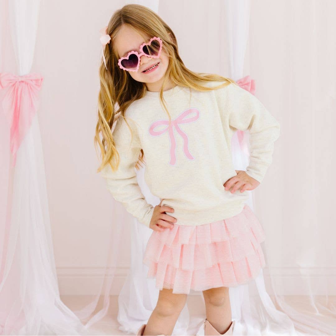 Coquette Ballet Bow Tiered Tutu - Kids Dress Up Skirt