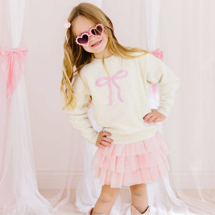 Coquette Ballet Bow Tiered Tutu - Kids Dress Up Skirt