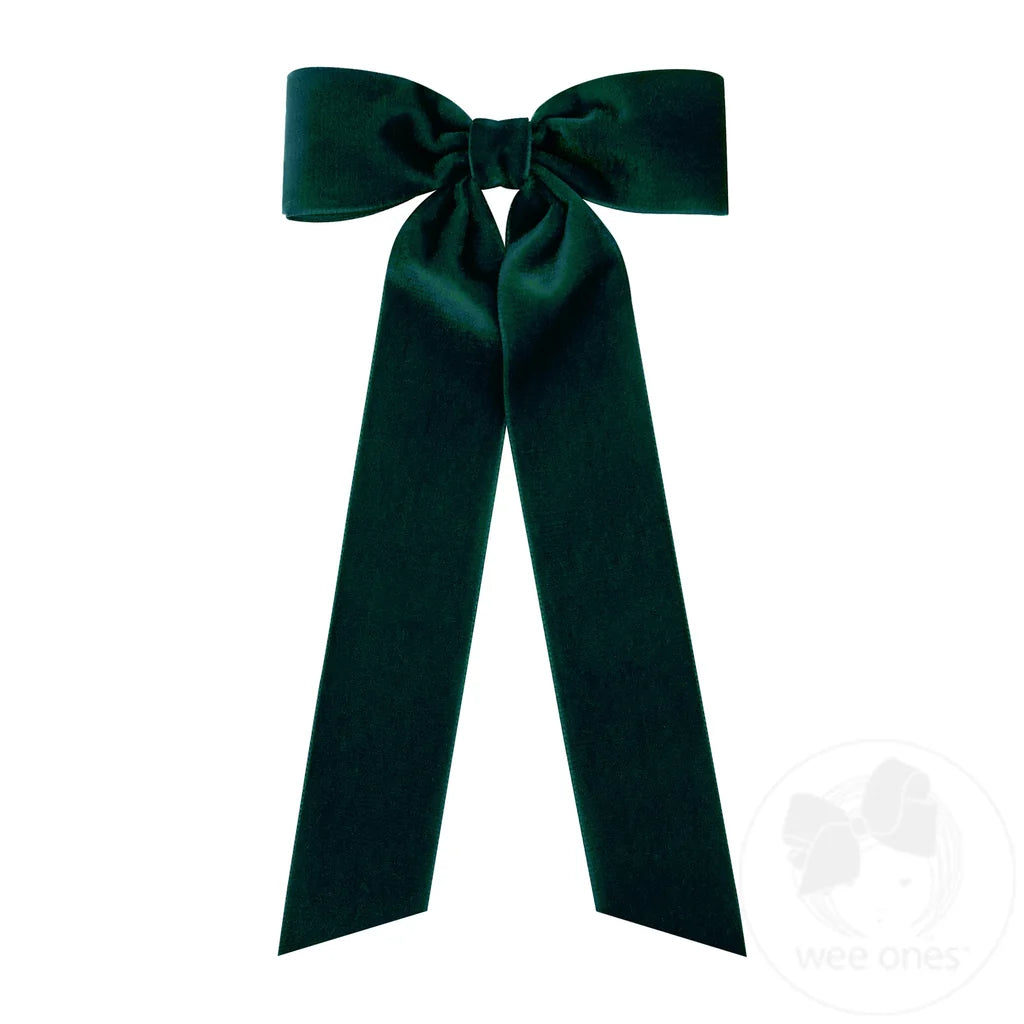 Medium Velvet Bowtie with plain wrap and streamer tails