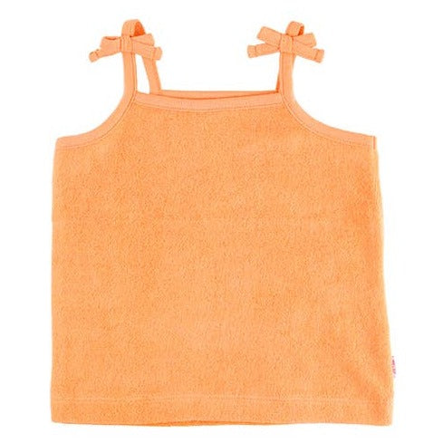 Orange Melon Terry Knit Tie Tank