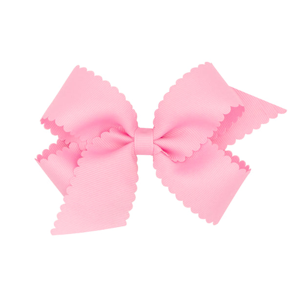 Medium Grosgrain Bow W/Scalloped Edge