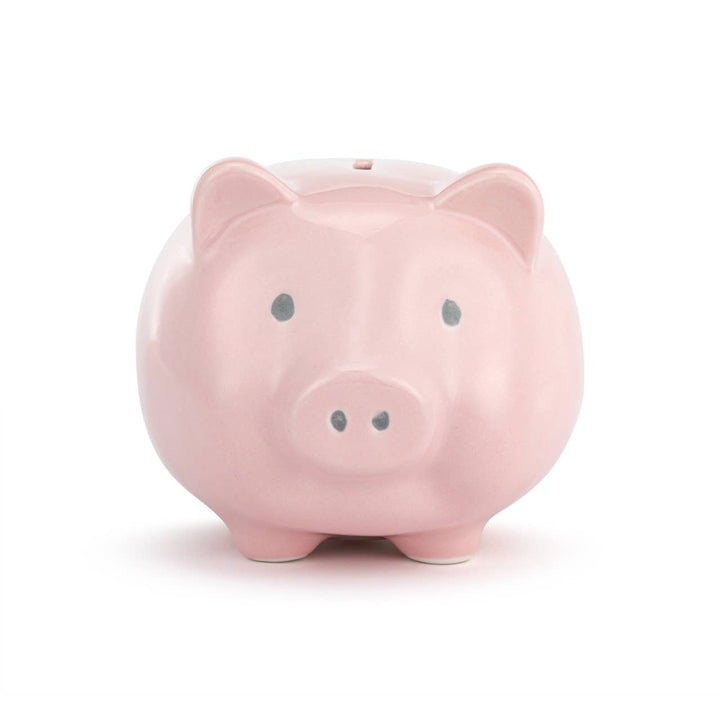 Pink Ceramic Classic Piggy Bank - 7x5.5x6in