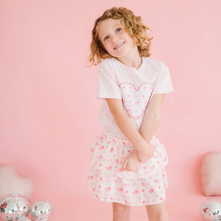 Pink Sparkle Hearts Valentine&