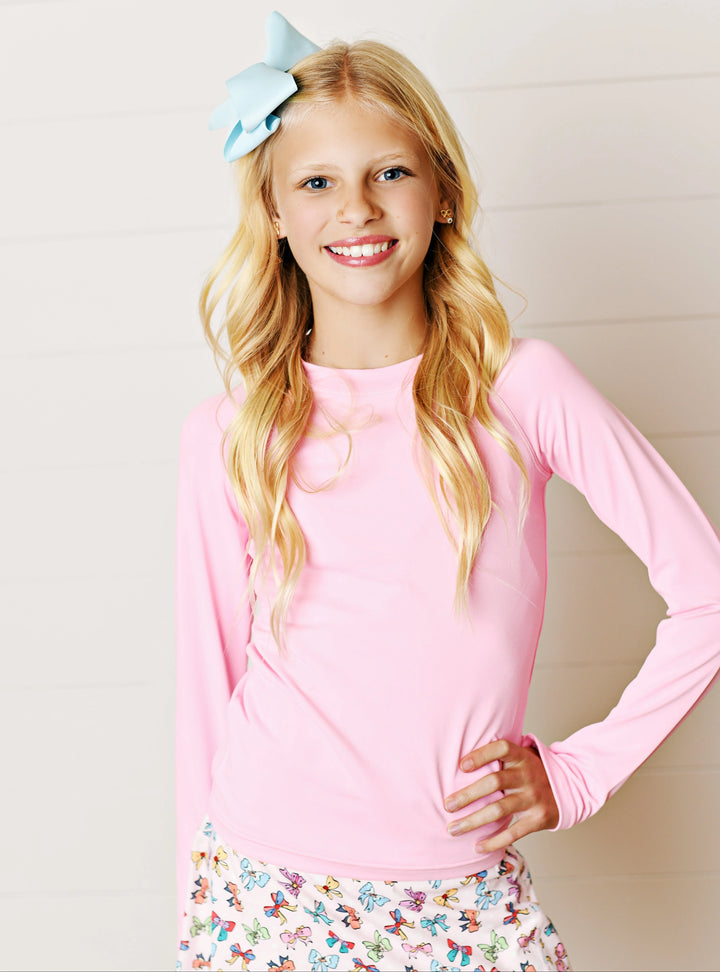 Bubblegum Pink Top W/Finger Hole