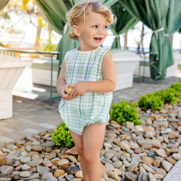 Benjamin Bubble Gibson Island Green and Lake Worth Yellow Sewanee Seersucker with Lake Worth Yellow
