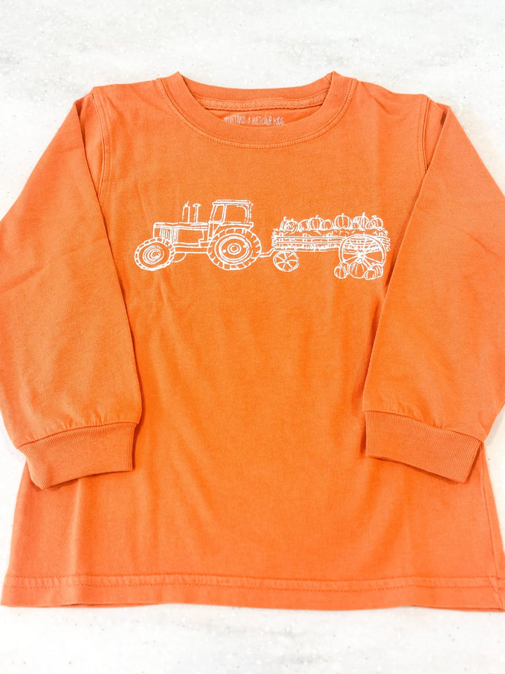 Long Sleeve Burnt Orange Hayride T-Shirt
