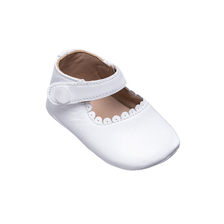 Baby Mary Janes - White