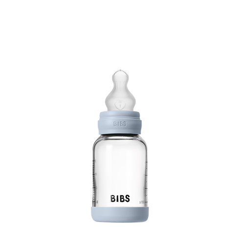 Baby Glass Bottle Set 4oz Silicone - Slow Flow