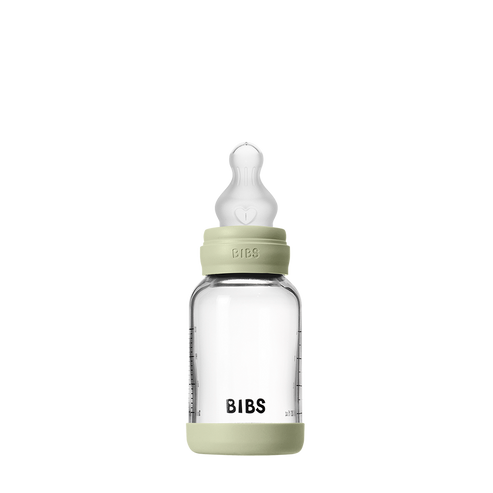 Baby Glass Bottle Set 4oz Silicone - Slow Flow