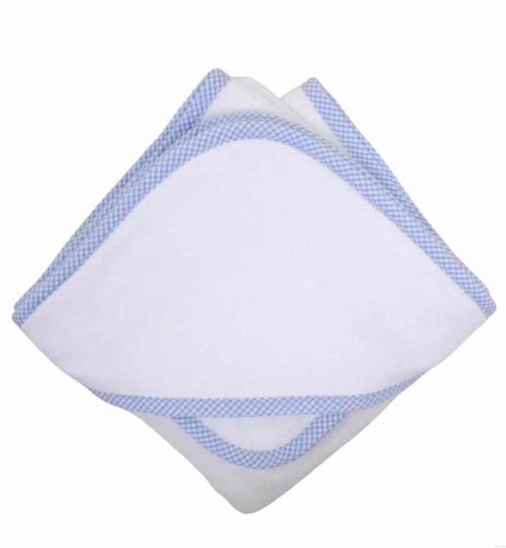 Small Check Fabric Hooded Towel &amp; Washcloth