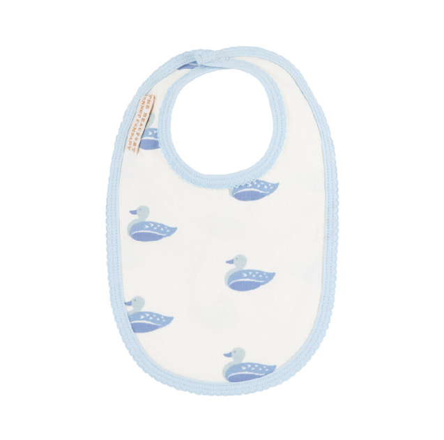 Burp Me Bib - Merrimack Quack Quacks with Buckhead Blue