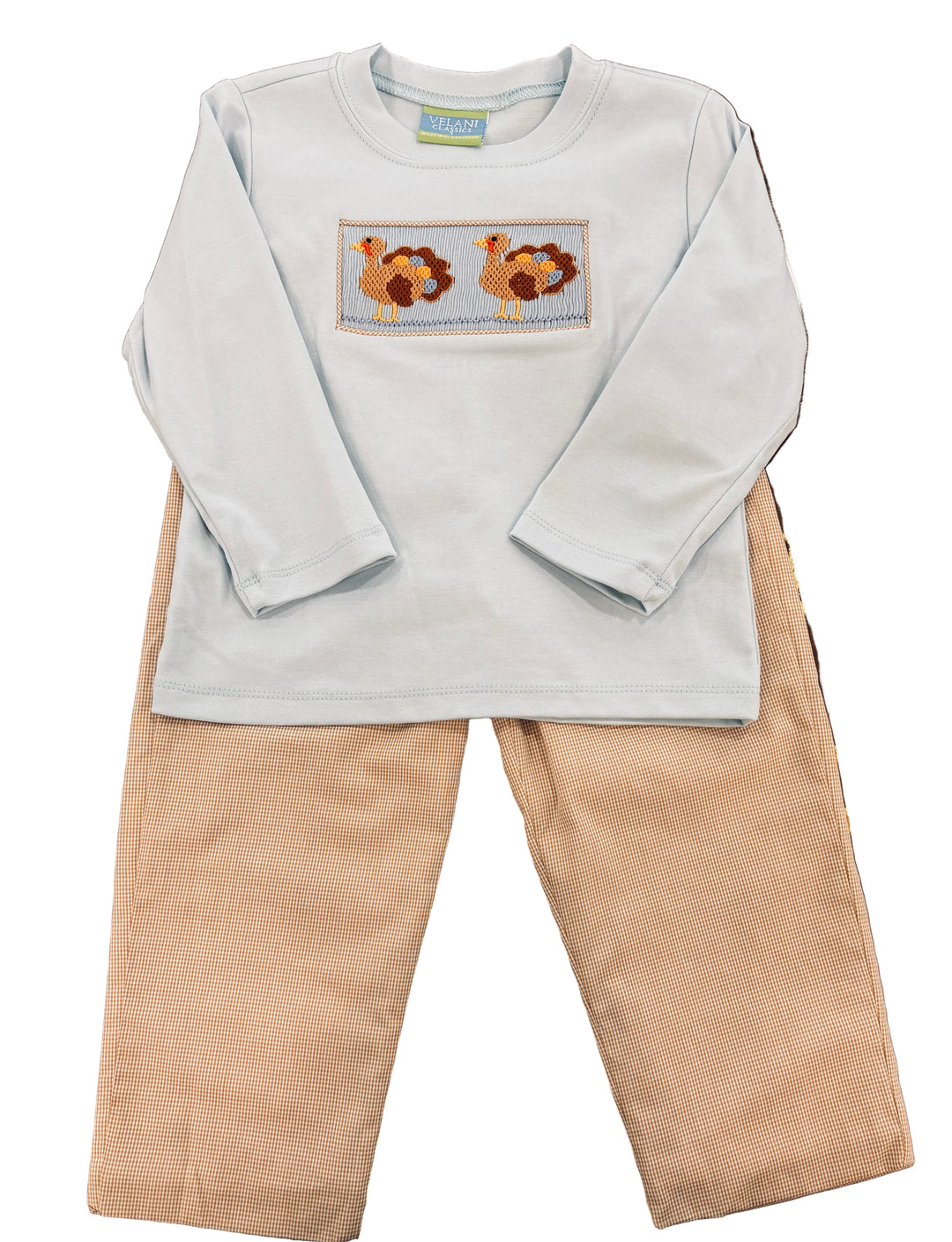 Turkey Boys Khaki Gingham Pants