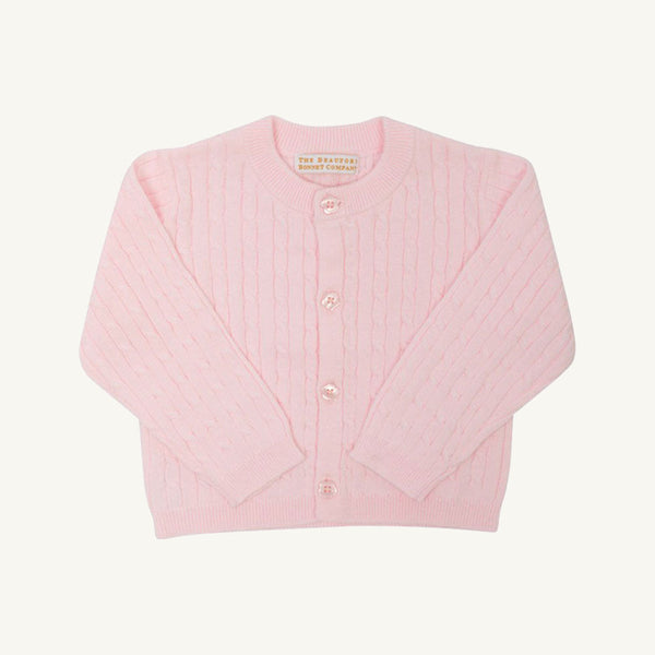 Cambridge Cable Knit Cardigan Palm Beach Pink