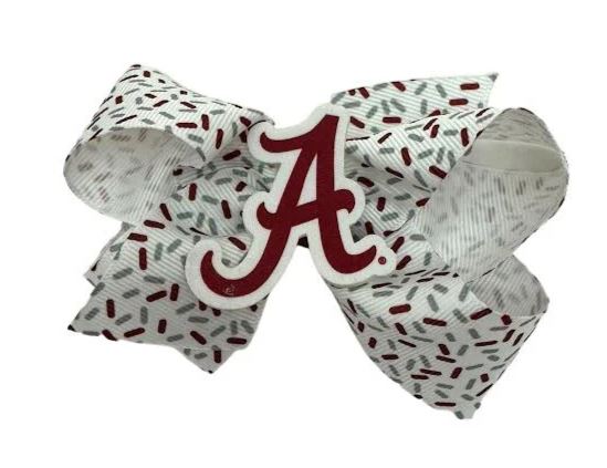King Confetti Print Collegiate Bow