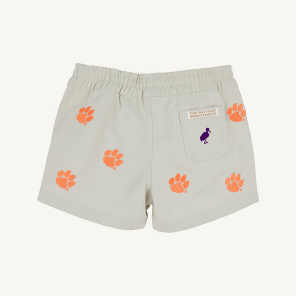 Clemson Critter Sheffield Shorts - Saratoga Stone