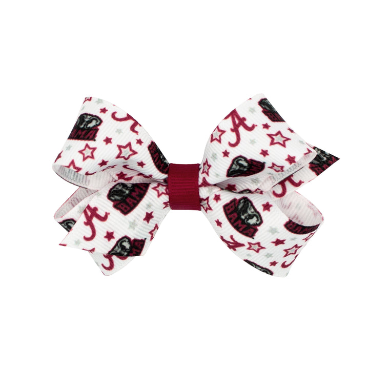 Mini Signature Collegiate Logo Print Grosgrain Hair Bow