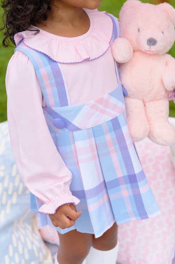 Pearl Prep Skirt Peach Blossom Plaid with Palisades Purple