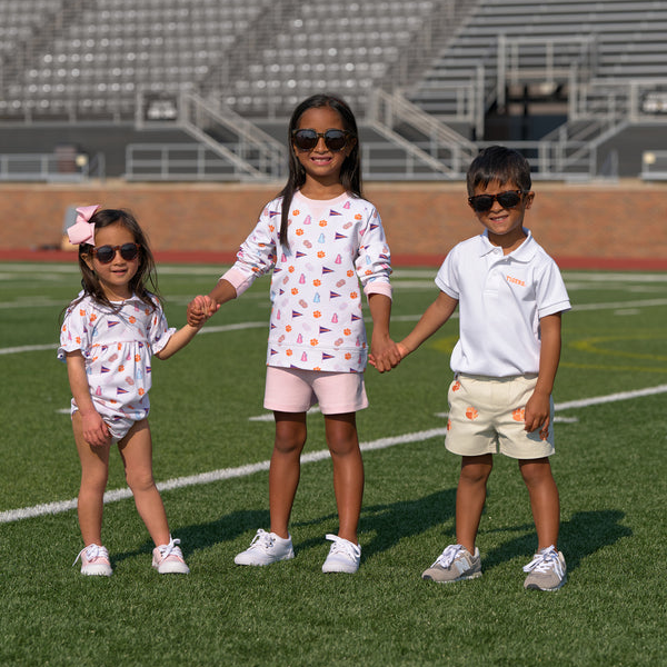 Clemson Britt Bubble - Tiger Triumph with Worth Avenue White &amp; Palm Beach Pink