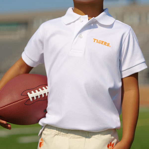 Clemson Prim &amp; Proper Polo &amp; Onesie - Worth Avenue White