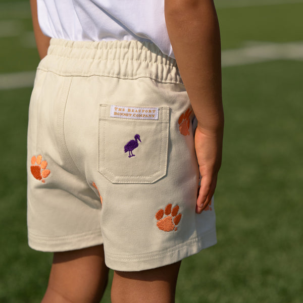 Clemson Critter Sheffield Shorts - Saratoga Stone