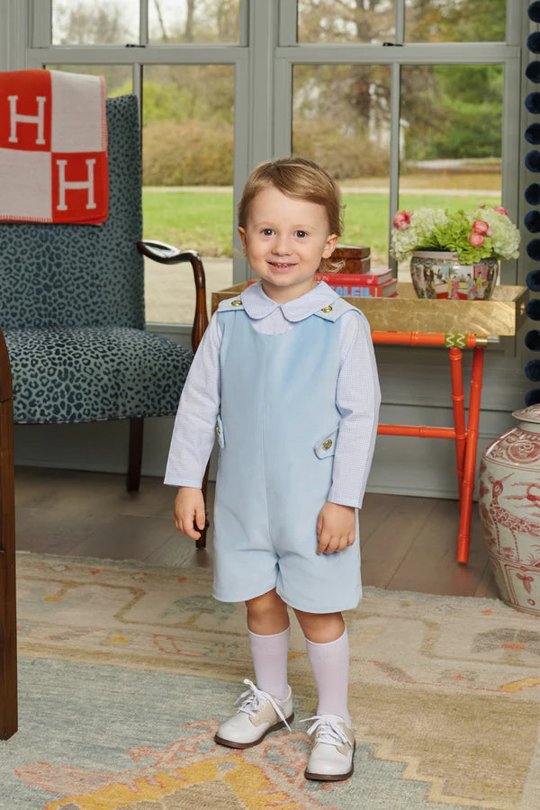 Jack Keene Jon Jon (Velveteen) Barrington Blue with Barrington Blue Mini Windowpane