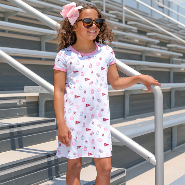 Alabama Polly Play Dress - Sweet Home Honey with Hamptons Hot Pink