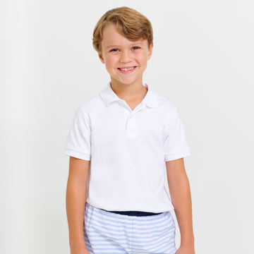 Prim &amp; Proper Polo &amp; Onesie - Worth Avenue White with Multicolor Stork