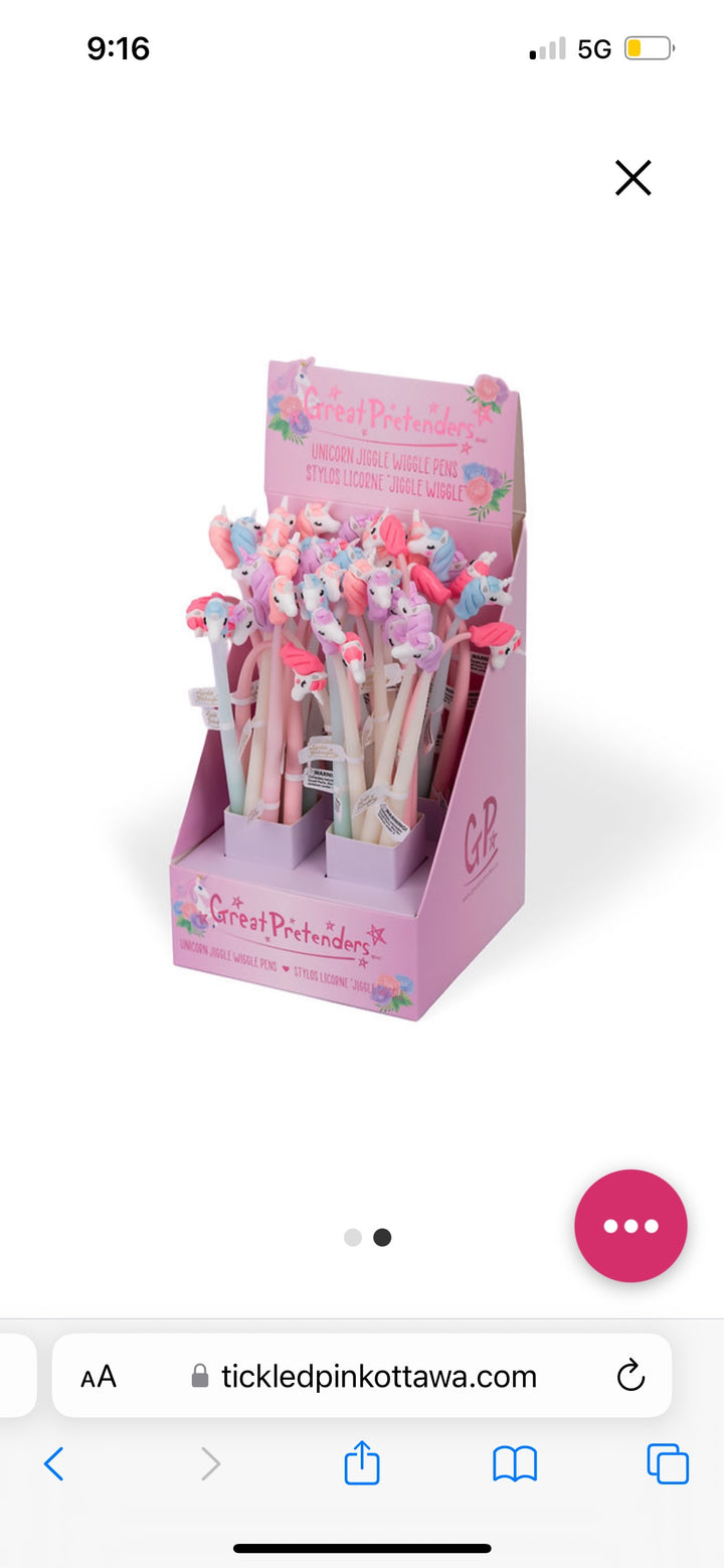 Unicorn Jiggle Wiggle Pens