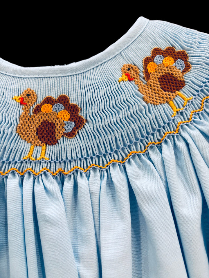 Turkey Girls Blue Twill Bishop