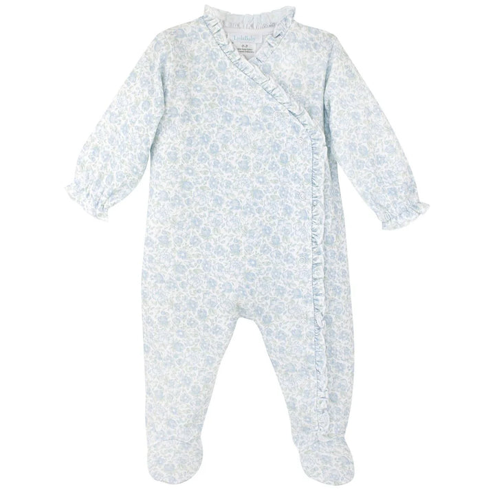 Elegant Blue Florall Footie