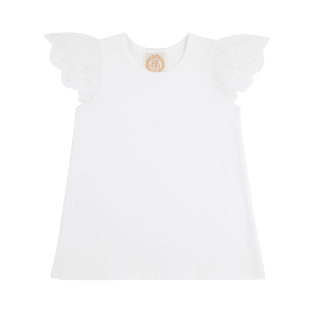 Ellens Eyelet Top - Worth Avenue White