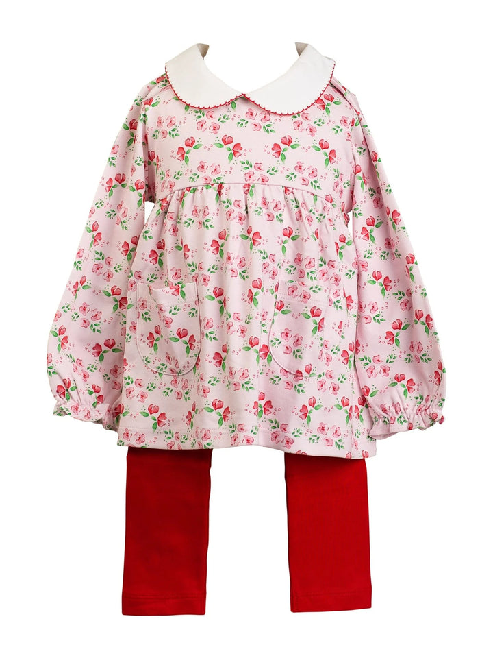 Zinnia Blooms Long Sleeve Tunic Set