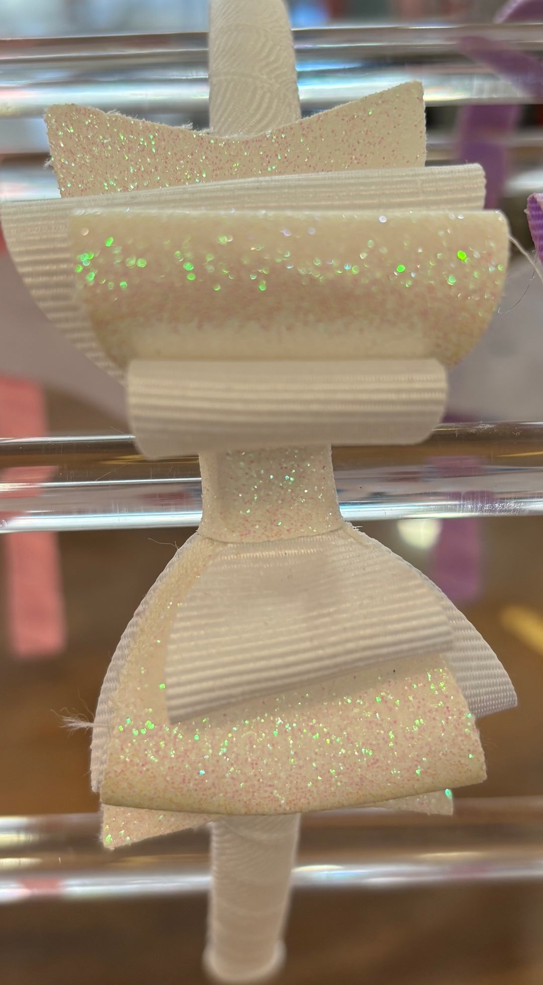 Medium Glitter/Grosgrain Stacked Bow Headband